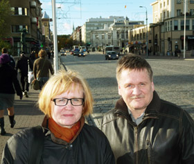 Seija Hirvikallio ja Matti
                  Wacklin