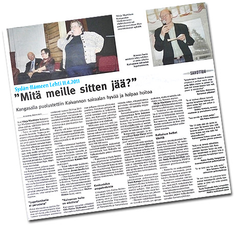 Sydän-Hameen
                  Lehti juttu