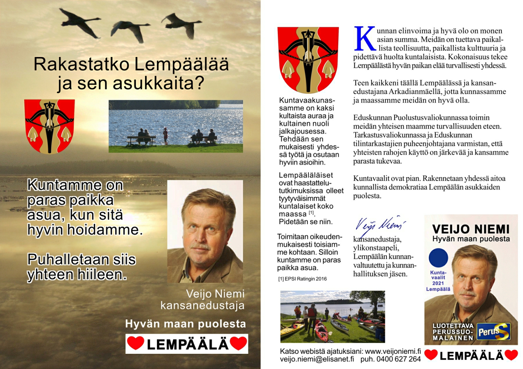 Veijo Niemi,
                Kuntavaalit 2021, Lempäälä, vaaliehdokas PS